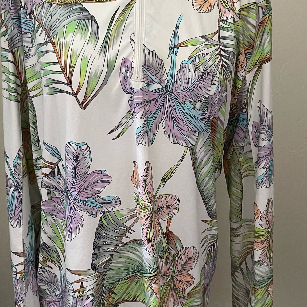 Tribal Sport Leaf Print Top